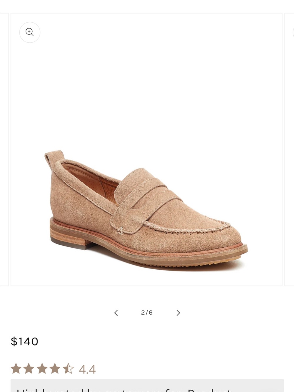 Kelsi Dagger Lens Almond Suede Loafers
